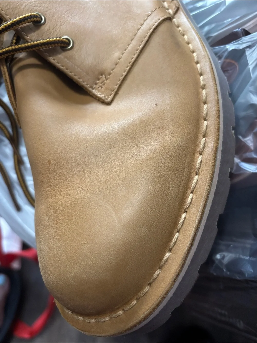 Clarks Overdale boots  Men’s Tan Leather Chukka Lace-Up Casual sz 8.5